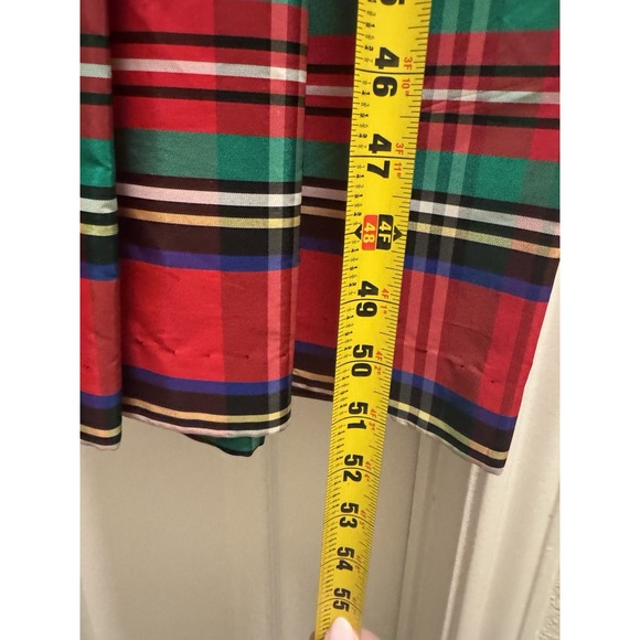 Holiday Party Dress Velvet Taffeta Tartan Plaid Teena Paige Vtg Xmas Jr Sz 7 - Picture 8 of 16